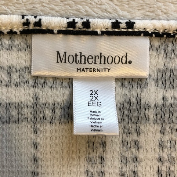 Motherhood maternity black & cream plaid dress 2X - Picture 5 of 9